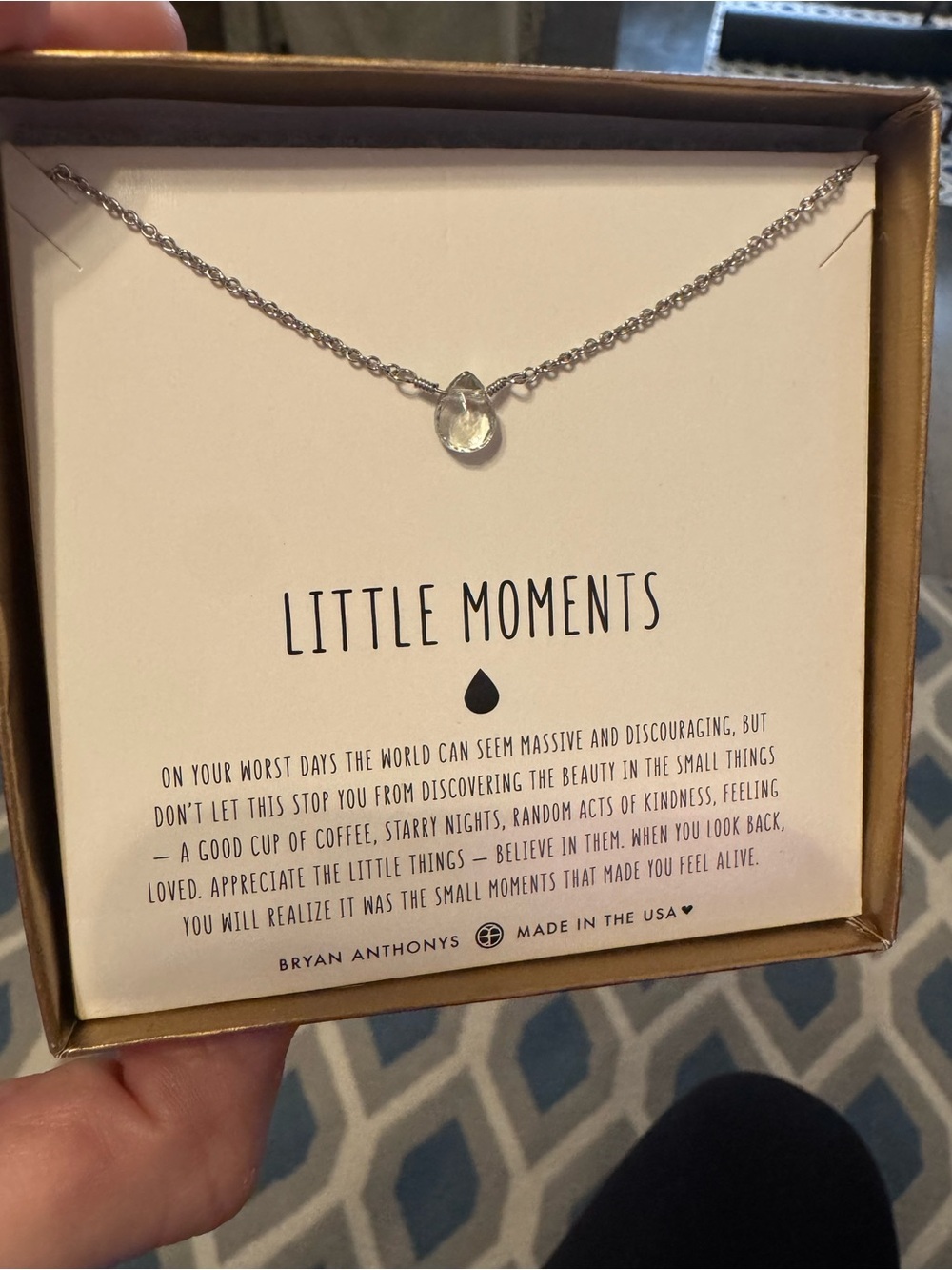 Little Moments Silver Teardrop Necklace